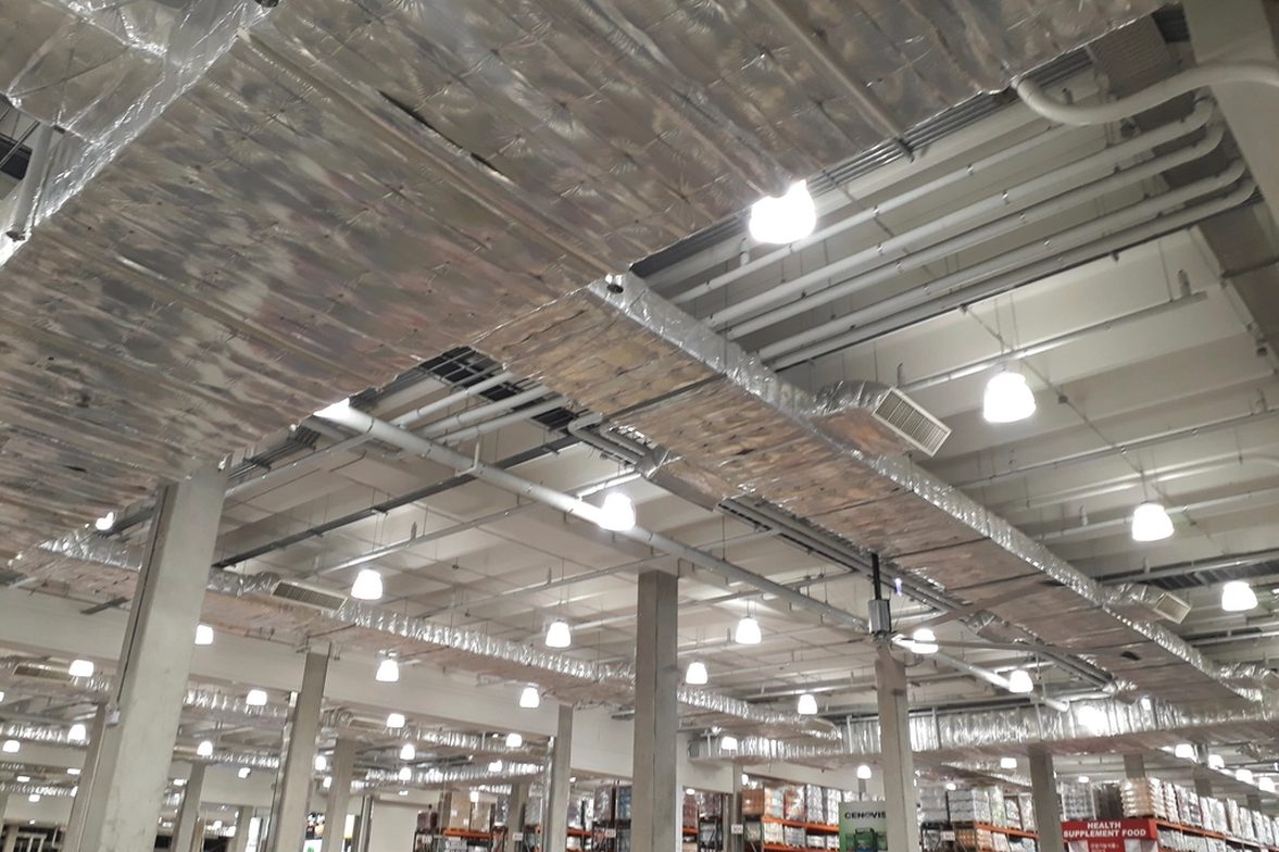Warehouse interior used for consolidating stock before UAE distribution